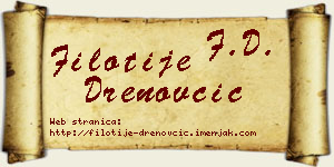Filotije Drenovčić vizit kartica